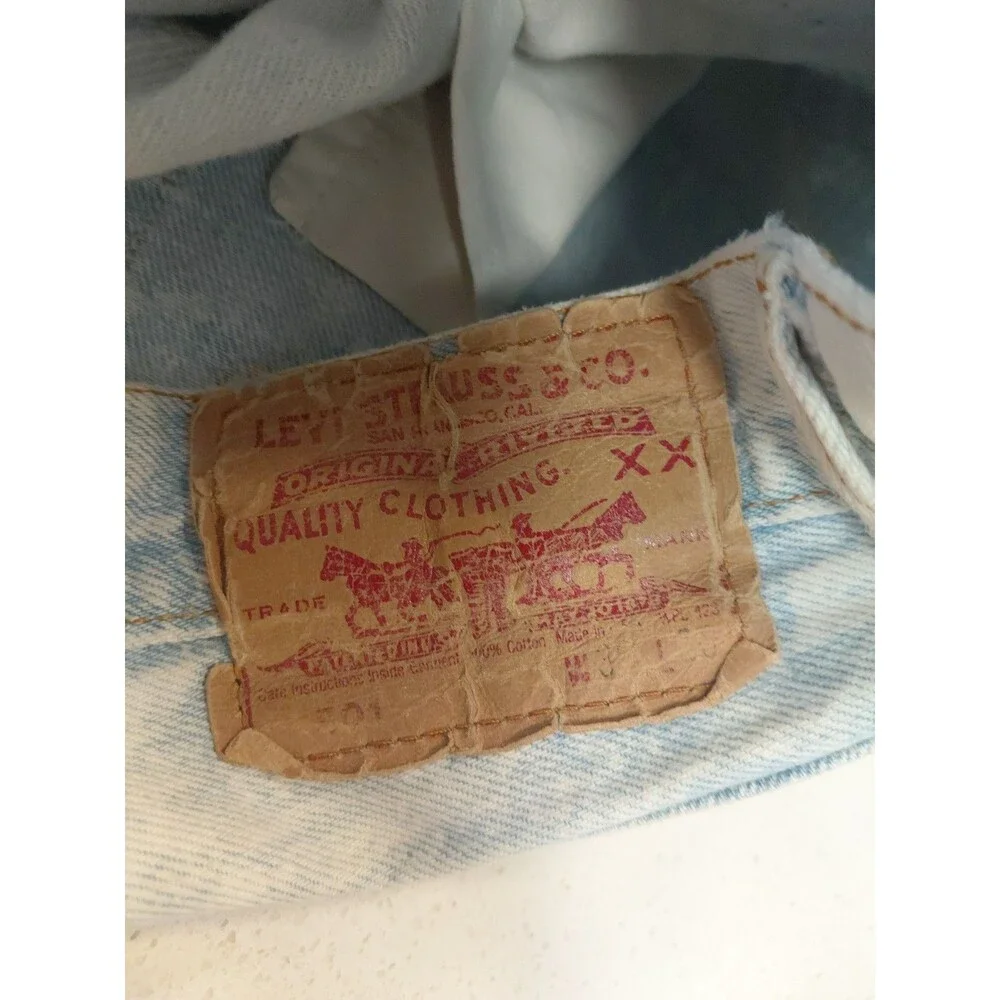Levi's Acid Wash Jeans 501-0108 Botton Fly 36x31 Made in USA